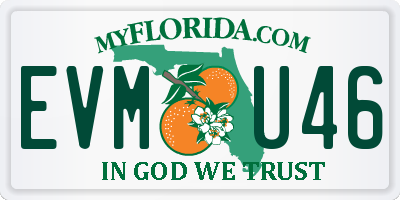 FL license plate EVMU46