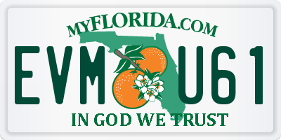 FL license plate EVMU61