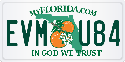 FL license plate EVMU84