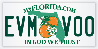 FL license plate EVMV00