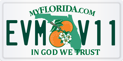 FL license plate EVMV11