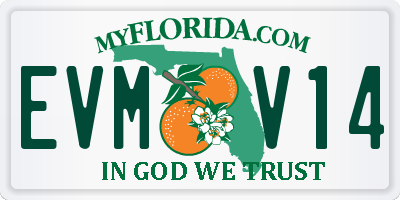FL license plate EVMV14