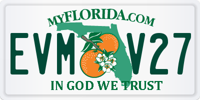 FL license plate EVMV27