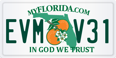 FL license plate EVMV31