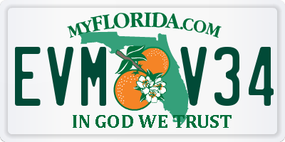 FL license plate EVMV34