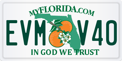 FL license plate EVMV40