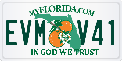 FL license plate EVMV41