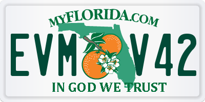 FL license plate EVMV42