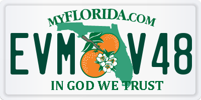 FL license plate EVMV48