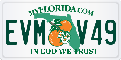 FL license plate EVMV49