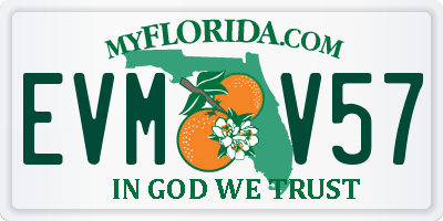 FL license plate EVMV57