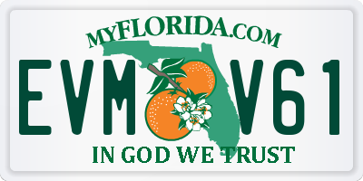 FL license plate EVMV61
