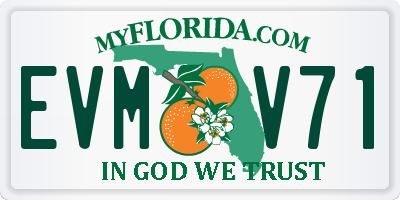 FL license plate EVMV71