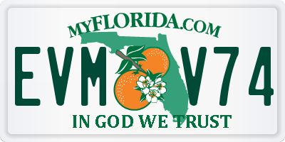 FL license plate EVMV74