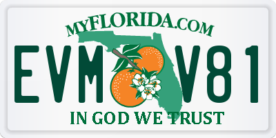 FL license plate EVMV81