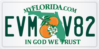 FL license plate EVMV82