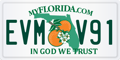 FL license plate EVMV91