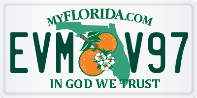 FL license plate EVMV97