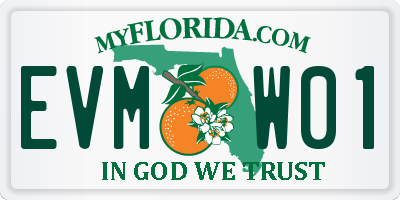 FL license plate EVMW01
