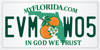 FL license plate EVMW05