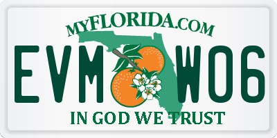 FL license plate EVMW06