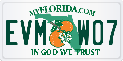 FL license plate EVMW07