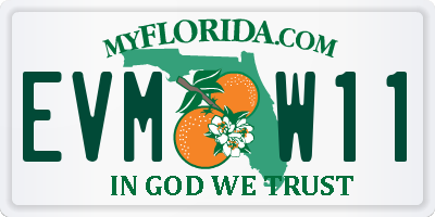 FL license plate EVMW11