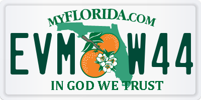 FL license plate EVMW44
