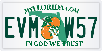 FL license plate EVMW57