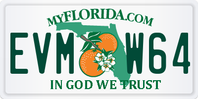 FL license plate EVMW64