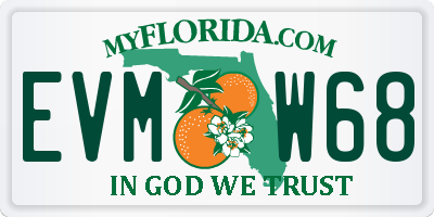 FL license plate EVMW68