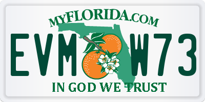 FL license plate EVMW73