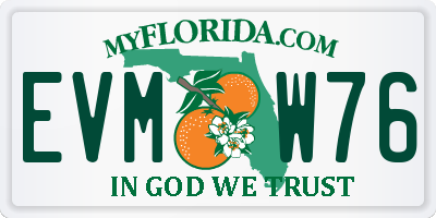 FL license plate EVMW76