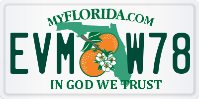 FL license plate EVMW78