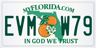 FL license plate EVMW79
