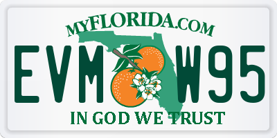 FL license plate EVMW95