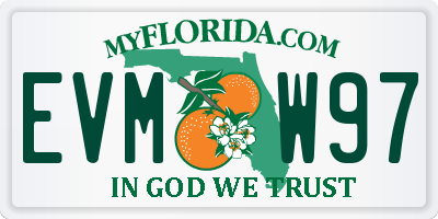 FL license plate EVMW97