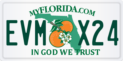 FL license plate EVMX24