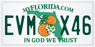 FL license plate EVMX46
