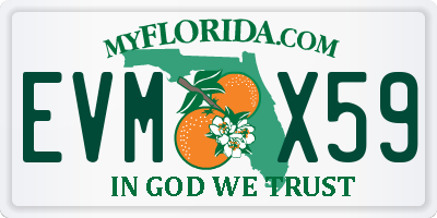 FL license plate EVMX59