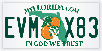 FL license plate EVMX83
