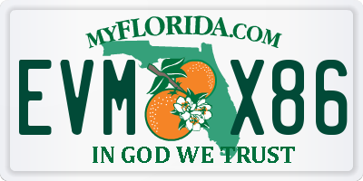 FL license plate EVMX86