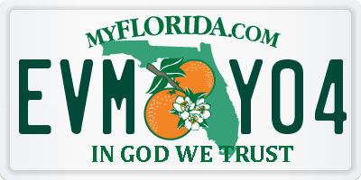 FL license plate EVMY04