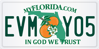 FL license plate EVMY05