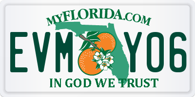 FL license plate EVMY06