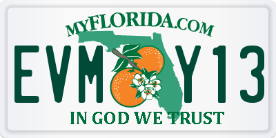 FL license plate EVMY13