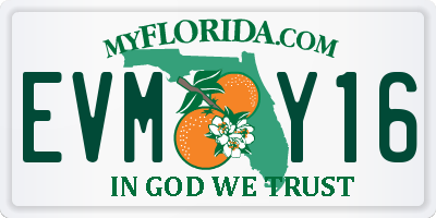 FL license plate EVMY16