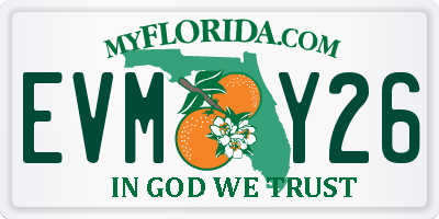 FL license plate EVMY26