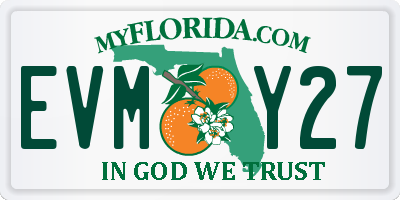 FL license plate EVMY27