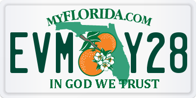 FL license plate EVMY28
